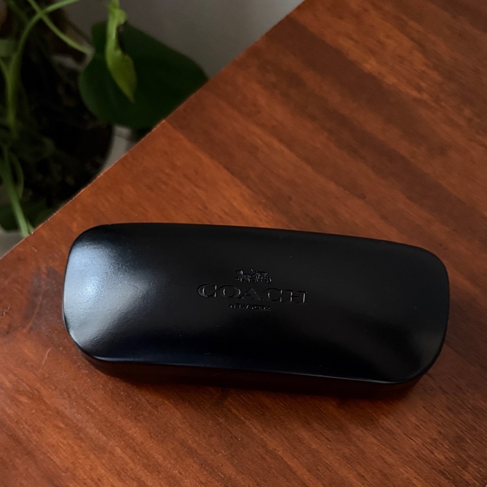 Coach Glossy Black Eyeglass Case